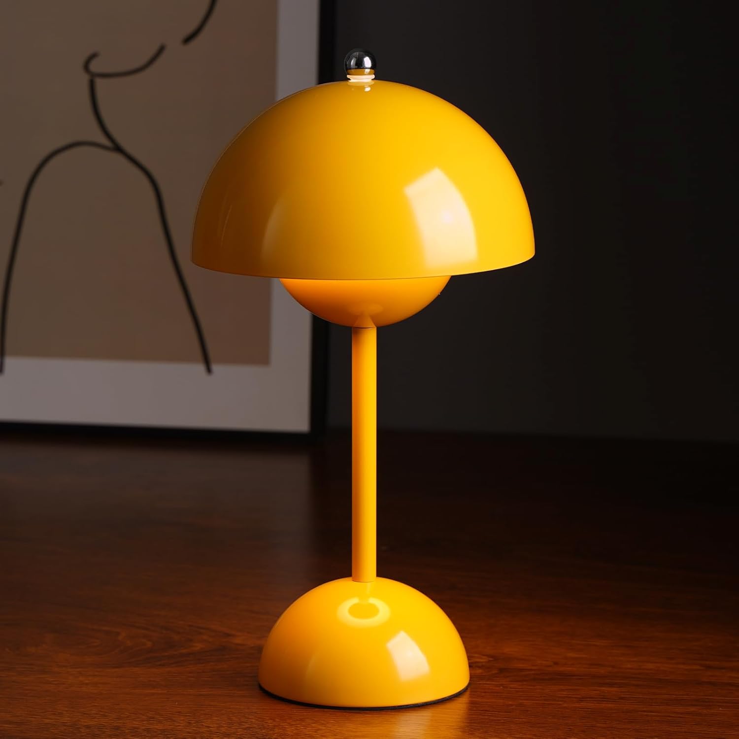 Lampe De Table Moderne En Forme De Champignon, Rétro, Led, Milieu Du Siècle