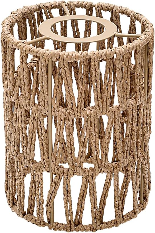 Lot De 1 Petit Abat-jour En Rotin, Pour Lampe Suspendue, Abat-jour Cylindrique Tissé Pour Lampadaires, Suspensions, Lustres, Appliques Murales