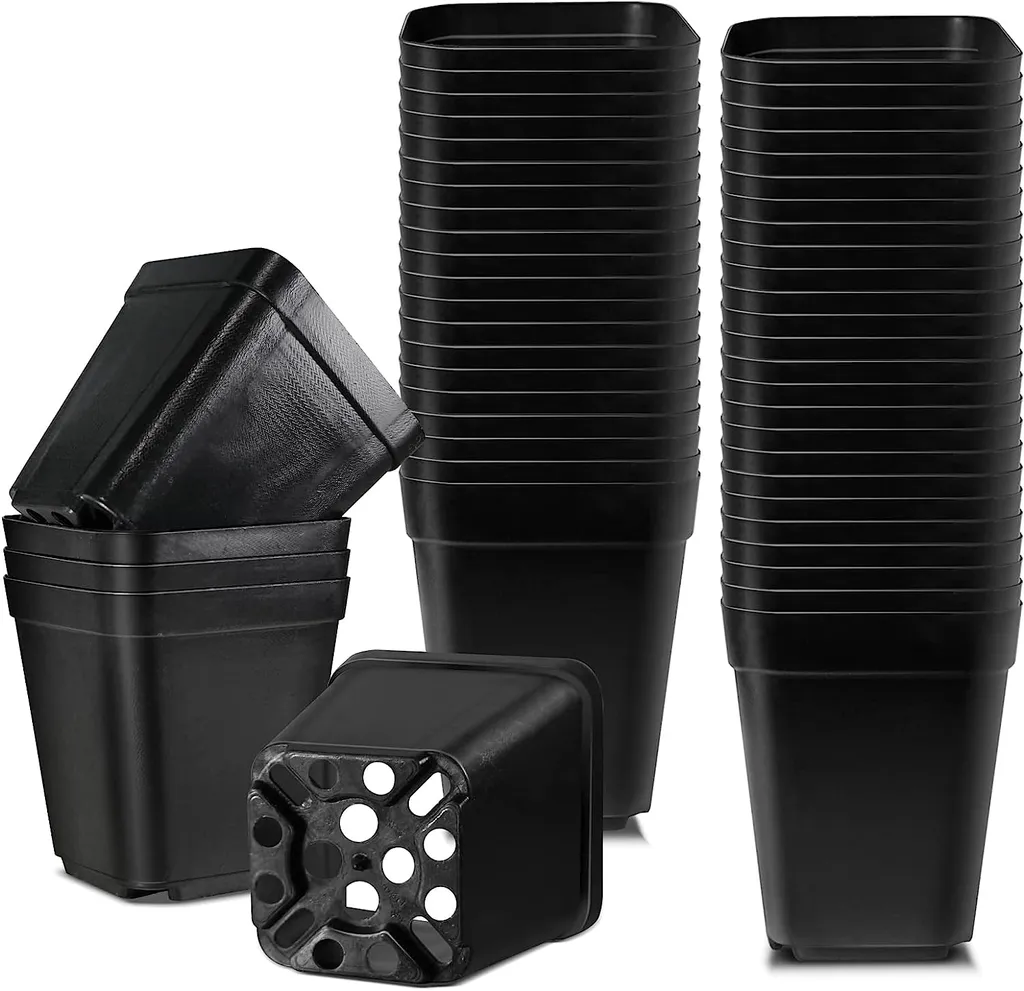 20stk 6cm Pflanztöpfe Pflanzentöpfe Anzucht Schwer Blumentopf Plastik Klein Anzuchttöpfe Kunststoff Töpfe Pflanzen Runden Für Samen Saftige Blumen(schwarz)