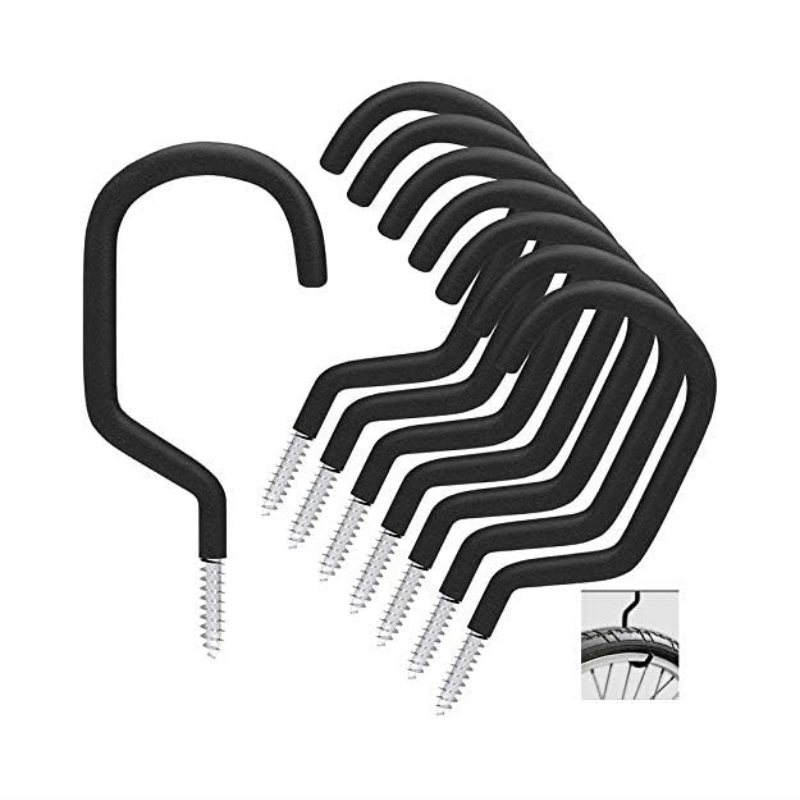 Pcs Support De Vélo Adapté À Une Utilisation Polyvalente, À Visser, Pour Abri, Garage, Jardin, Revêtement Plastique Pour Support Mural/plafond