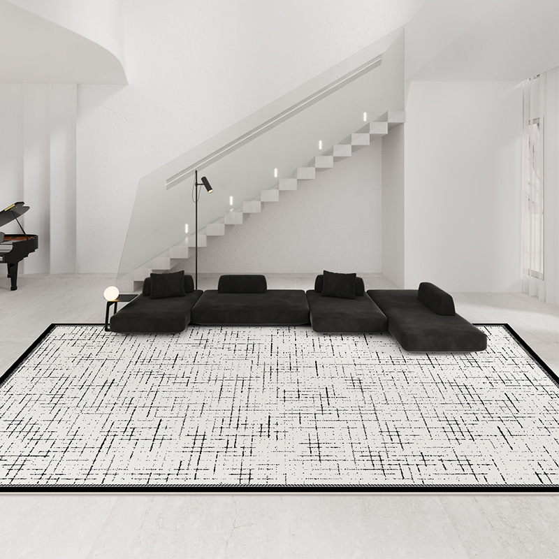 Tapis D'Extérieur Printemps-été, Tapis Toutes Saisons, Tapis De Salon Antidérapant À Motif Géométrique, Protection Du Sol, Isolation Phonique, Haute Résilience, Extra Épais, Compatible Avec Le Chauffa