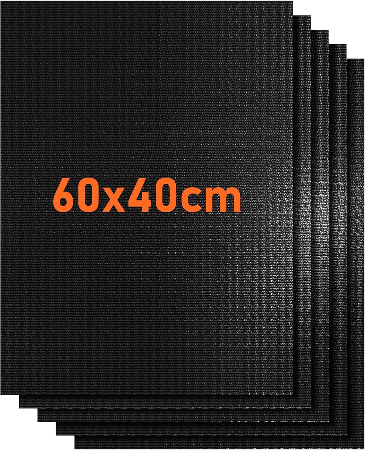 Tapis De Cuisson Barbecue 40 60 Cm, 5 Pièces Gaz/electrique/charbon Bbq Tapis Four Non Stick Four En Téflon, Réutilisable, Nettoyage Facile Et Anti-adhérent, Peut Être Coupé