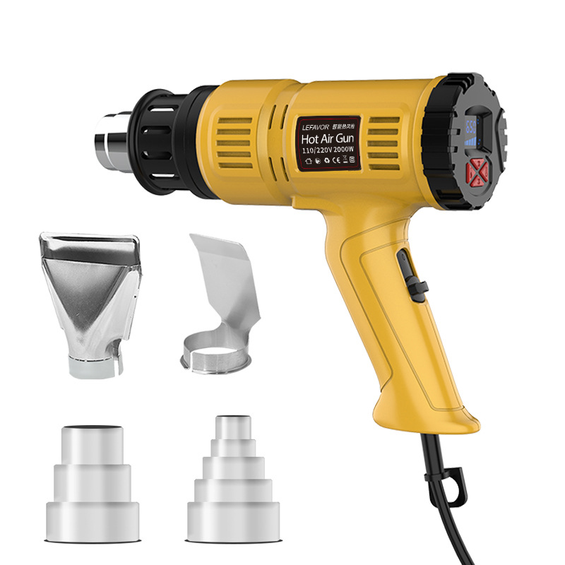 Pistolet Thermique Professionnel 1800 W 60 °c - 650 °c Avec Grand Écran Lcd Numérique, Kit De Pistolet Thermique À Température Variable