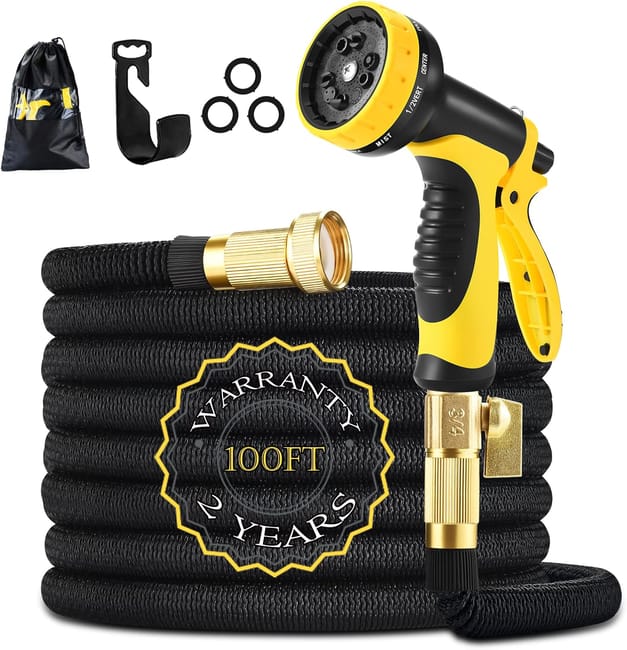 Tuyau D'Arrosage Magique Anti-fuite Avec Double Chambre À Air En Latex De 30 M Et Pistolet Pulvérisateur À 9 Fonctions (sku Produit : 96505359 Sku Offre : Mkh25.6.26-9)