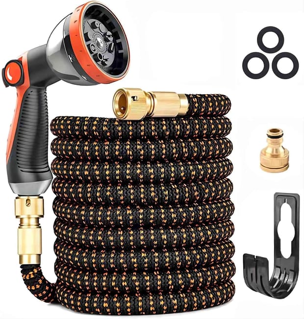 Tuyau D'Arrosage Extensible Triple Couche De 15 M, Résistant Aux Plis, 10 Fonctions De Pulvérisation (15 M) (sku Produit : 96504943 Sku Offre : Mkh25.6.26-10)