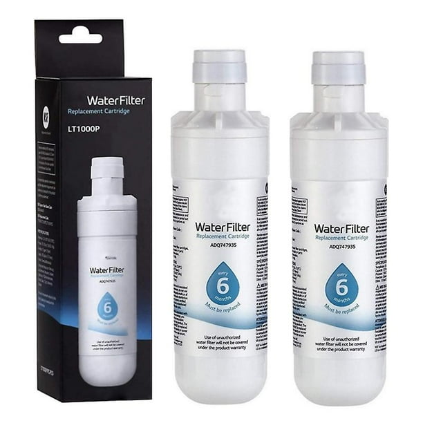 Jfbujc Lot De 2 Filtres À Eau Pour Réfrigérateur Lg Lt1000p Adq747935