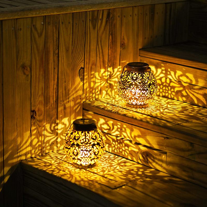 Lumières Solaires D'Extérieur (blanc Chaud), Lot De 2, Lampes Solaires De Balcon, Lampes De Jardin Suspendues, Étanches Ip65, Adaptées