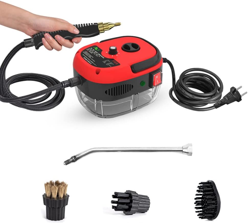 Nettoyeur Vapeur Portable Haute Température De 2500 W Avec Tête De Brosse, Adapté Aux Cuisines, Salles De Bains, Voitures Et Meubles.