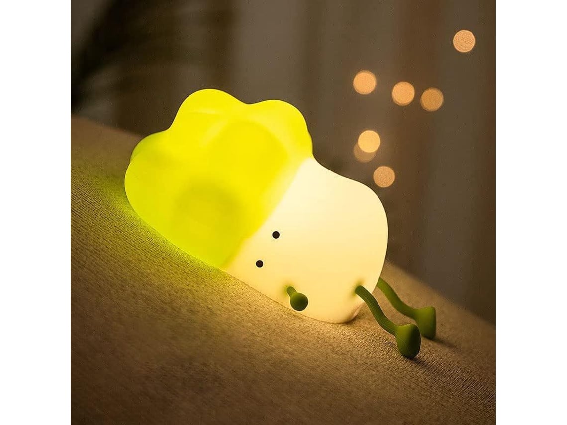 Luz Noturna Led Infantil Com Sensor De Toque, Recarregável, 3 Níveis De Intensidade, Temporizador De 30 Minutos, Ideal Para Quarto De Bebê.