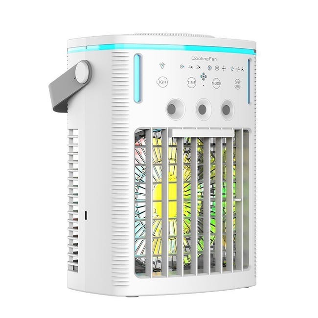 Ventilateur De Refroidissement À Brumisation 1l, Trois Vitesses, Télécommande, Pour Chambre Et Bureau