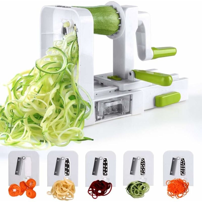 Spiraliseur 4 Lames - Spiraliseur Pliable Pour Légumes Tranchés En Spirale, Courgettes, Pâtes De Légumes, Machine À Spaghetti