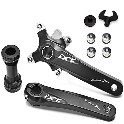 Mountain Bike Crank Arm Set, 170 Mm 104 Bcd Bike Crankset With Bottom Bracket Kit And Chainring Bolts For Mtb Bmx Road Bicycle Bike Crank Replacement