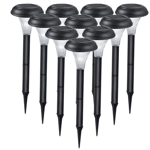 Best Solar Lights For Outdoor Pathway, 10 Brightest Light Set For Walkway, Patio, Path, Lawn, Garden, Yard Decor, Double Waterproof Seal, Large Led Landscape Outside Post Lighting Lamps