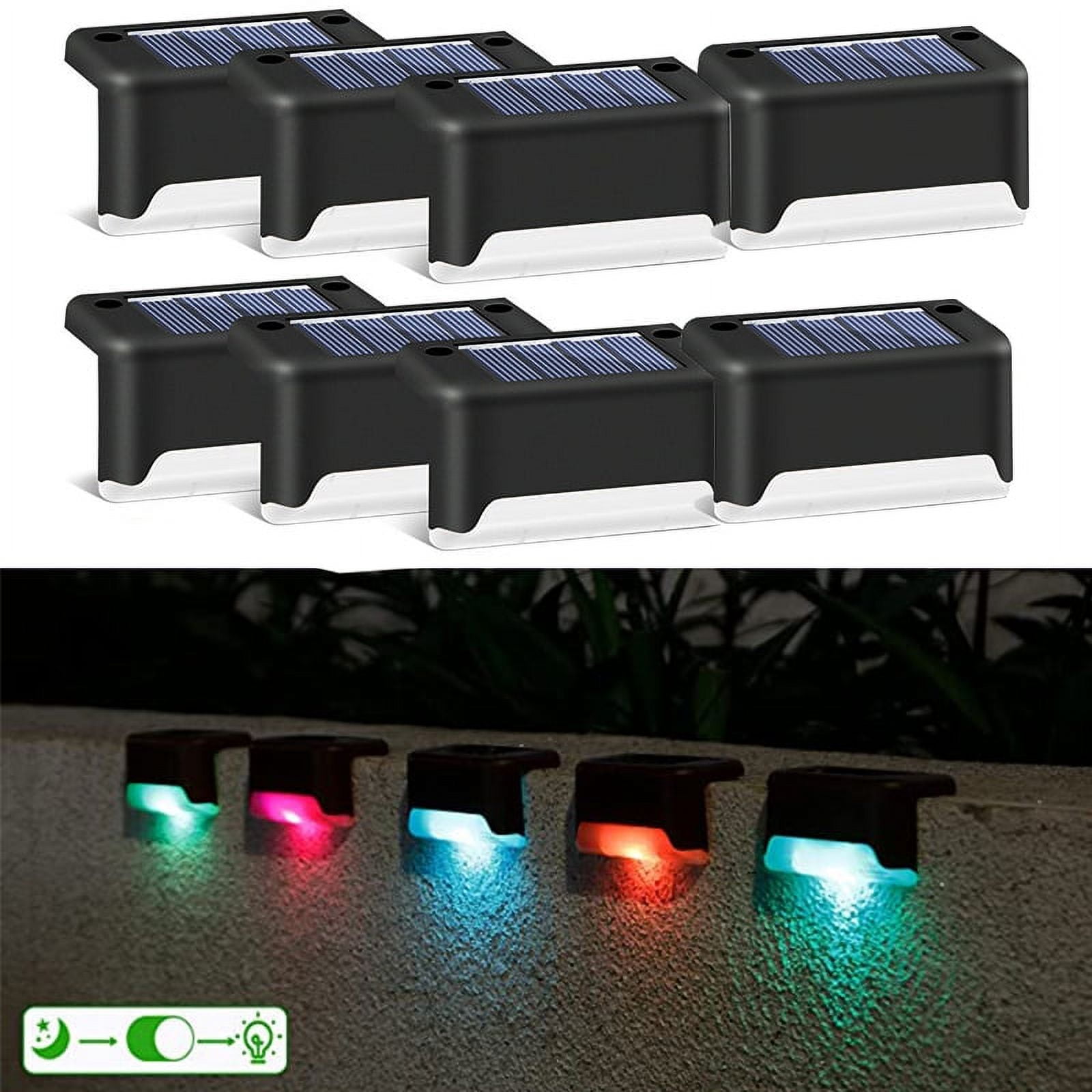 Lot De 8 Lampes Solaires Ledander Pour Piscine, Étanches Et À Couleurs Changeantes, Idéales Pour Les Escaliers Et Le Jardin. Elles Servent Également De Veilleuses Pour Les Escaliers Et Le Jardin.