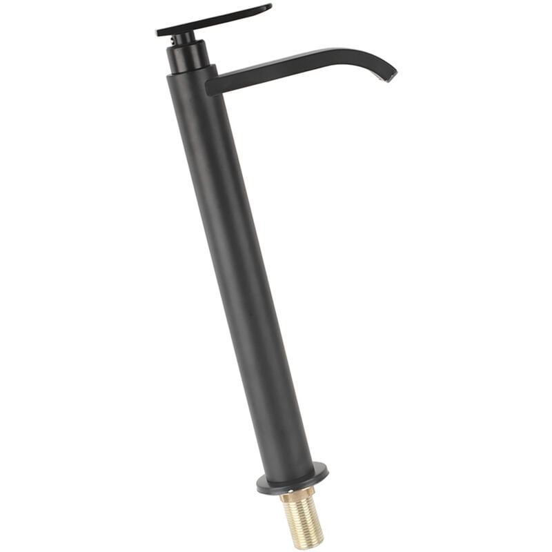 Wandmontierter Kaltwasserhahn Aus Edelstahl 304 G1/2, Einhebelmischer Für Waschbecken Und Spüle, Mattschwarze Oberfläche, Modernes Badezimmer