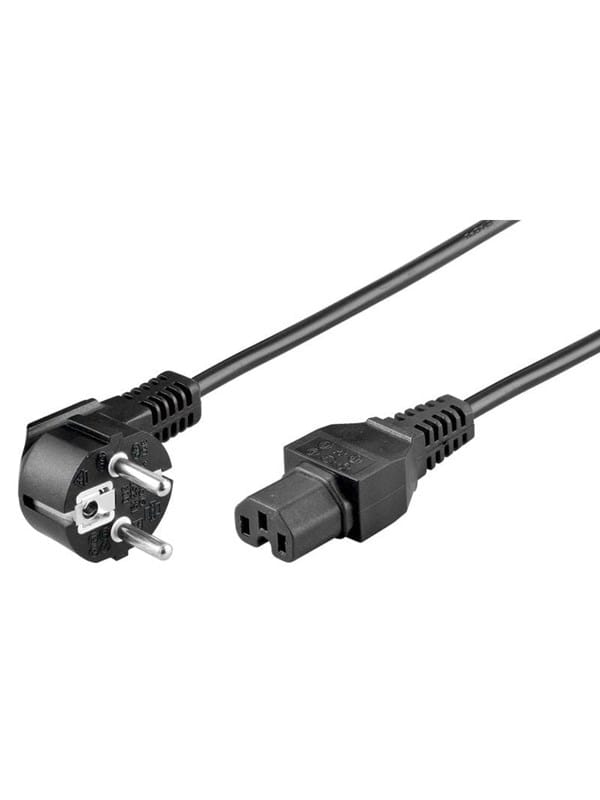 Goobay Warmgerätekabel, 120 °c, 2 m, schwarz