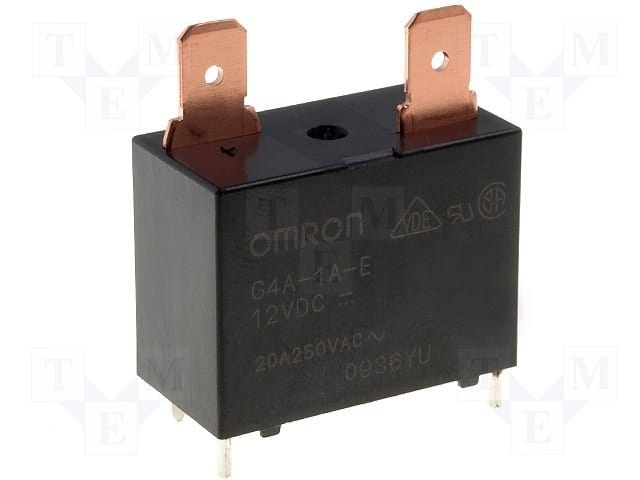 12VDC relais 1Cbis 20A/250VDC spst-no Omron