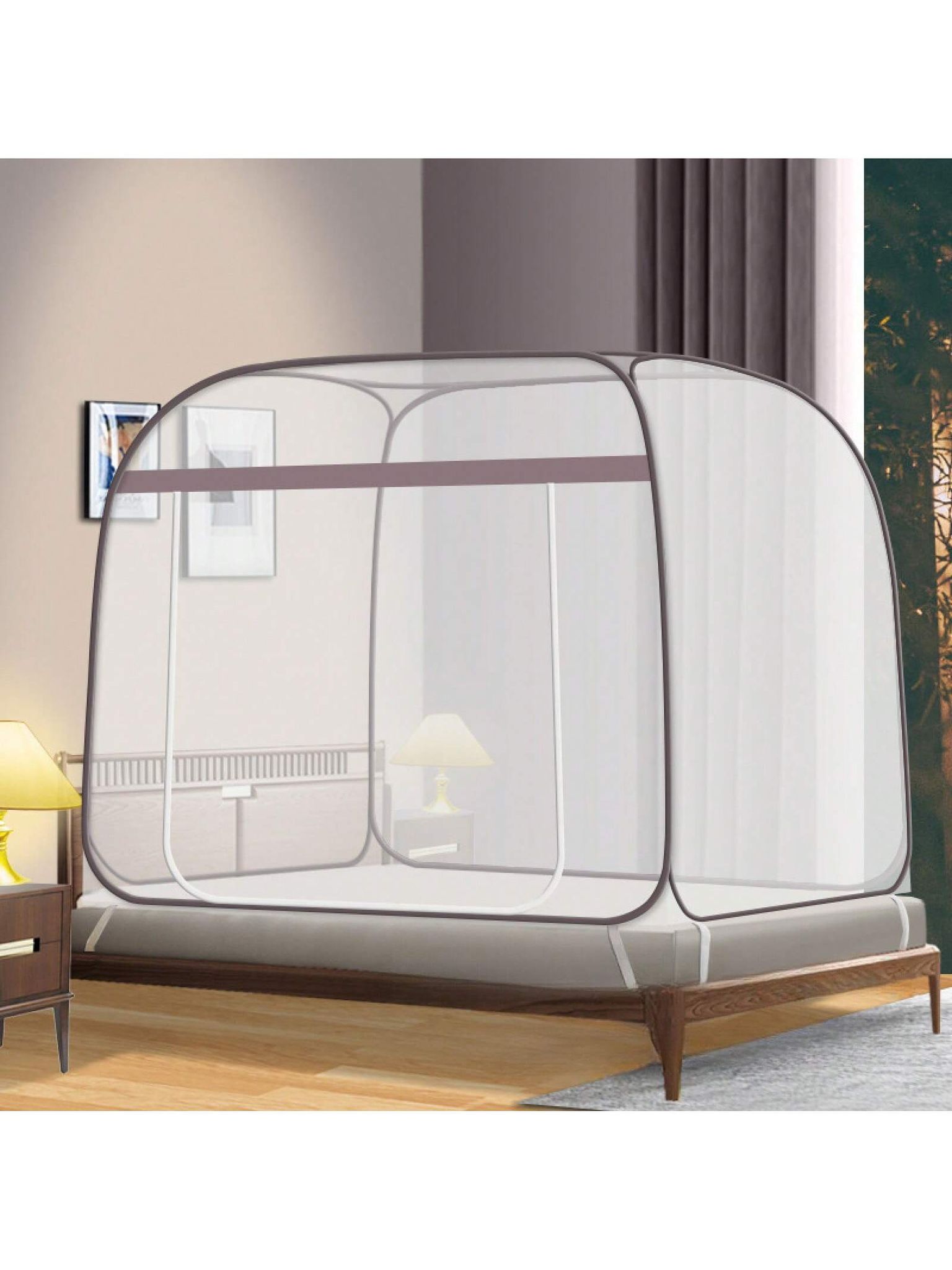 Zanzariera Pour Iurta Mongole, Installation Gratuite, Pieds, 1,2 - 1,8 M, Support Singola Et Doppia