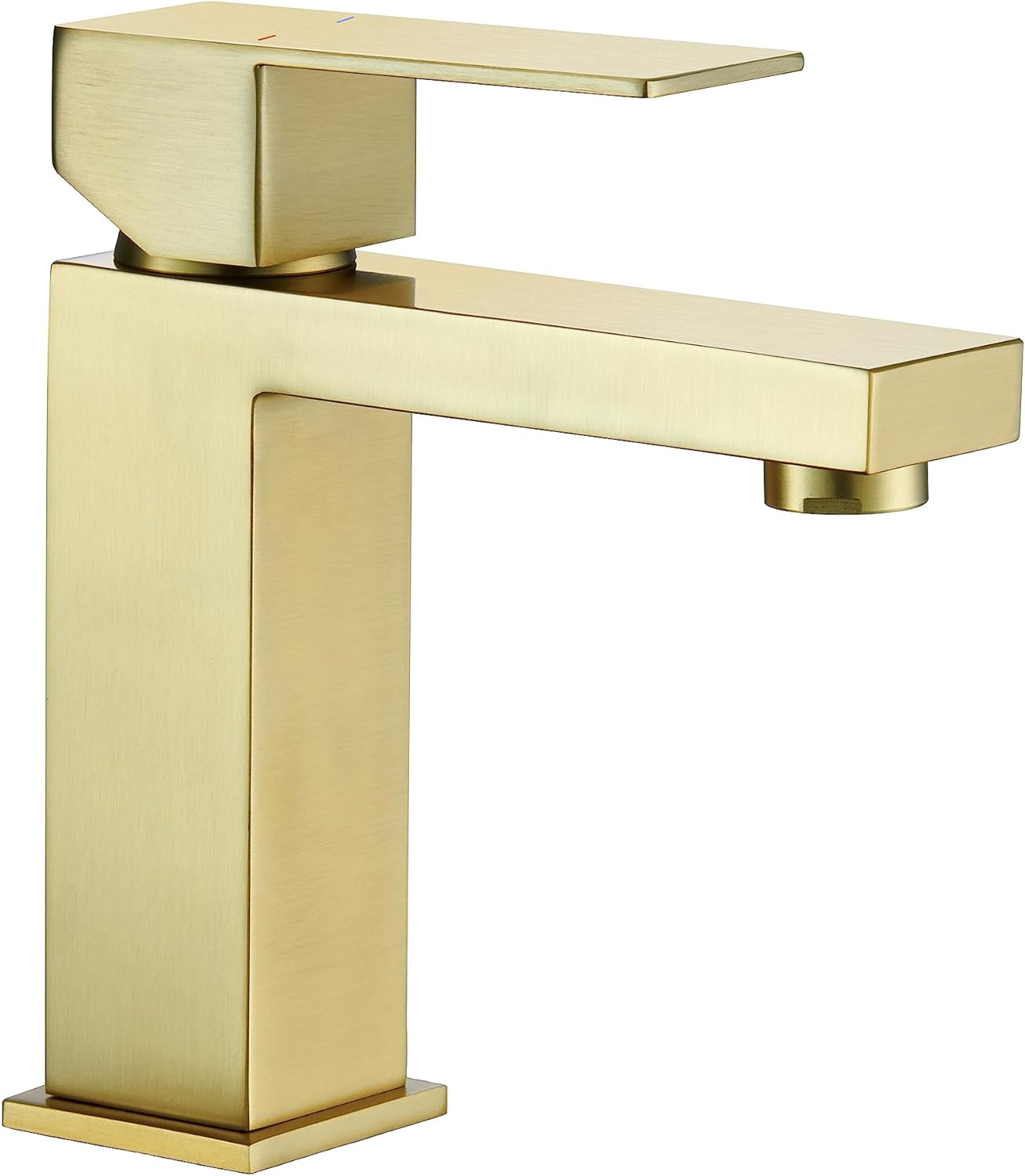 Robinet De Lavabo Salle De Bain Carrée, Mitigeur De Lavabo Monocommande Avec Levier Unique Mélangeur Robinetterie Pour Lavabo Vasque Á Poser