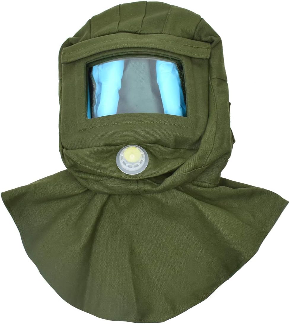 Capucha De Chorro De Arena Capucha Abrasiva, Casco De Chorro De Arena Anti Wind Sand Blaster, Máscara De Chorro De Arena Protección Contra El Polvo Escudo Facial-verde