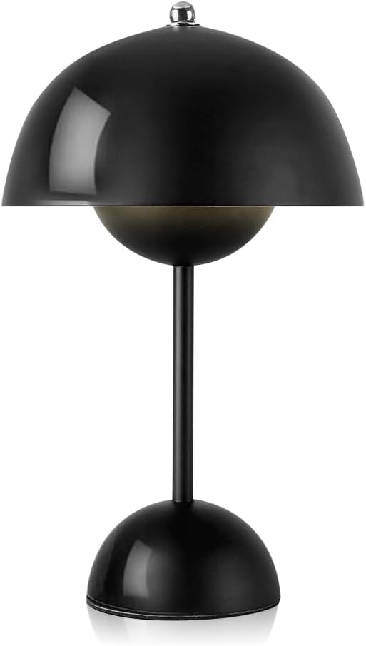 Lampe De Table À Intensité Variable - Lampe Champignon - Lampe Led Sans Fil À Intensité Variable - 3 Couleurs De Lumière Réglables - Batterie Interne Rechargeable Avec Câble De Charge Usb - [classe Én