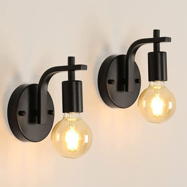 Lot De 2 Appliques Murales D'Intérieur, Applique Murale Vintage En Métal, Applique Murale D'Intérieur Industrielle E27 (ampoule Non Incluse) (sku Produit : 94940382 Sku Offre : Lehuamwj142)