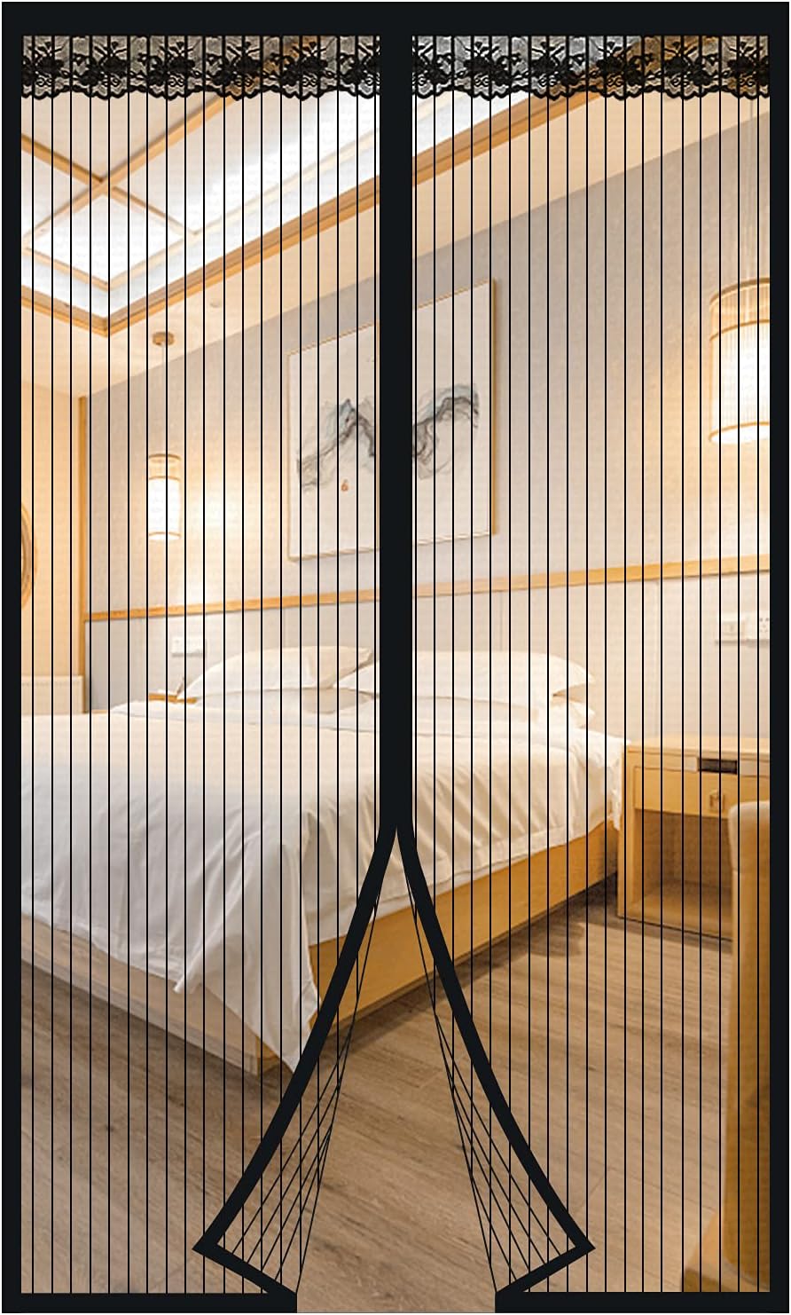 Magnetische Fliegengittertür, 100x200cm Magnetische Balkontür Kein Bohren Fliegenvorhang, Insektenvorhang, Fliegengitter, Schwingtüren Für Wohnzimmer Terrassentür