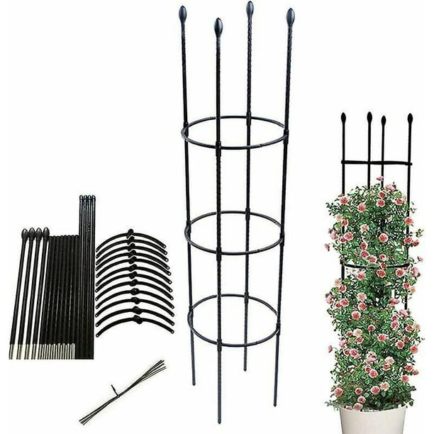 Obélisque De Jardin - Support Stable Pour Plantes Grimpantes Et Cage À Tomates Pour Jardin Et Balcon