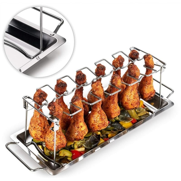 Grille De Barbecue, Grille Pour Cuisses De Poulet Rôties (grille + Plaque De Cuisson) Vit