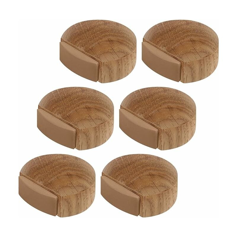 Pièces Arrêts De Portes - Butée De Porte Adhesive En Bois Pour Sol Et Parquet – Stop Porte Adhésif - Butoir De Porte (chêne Naturel)
