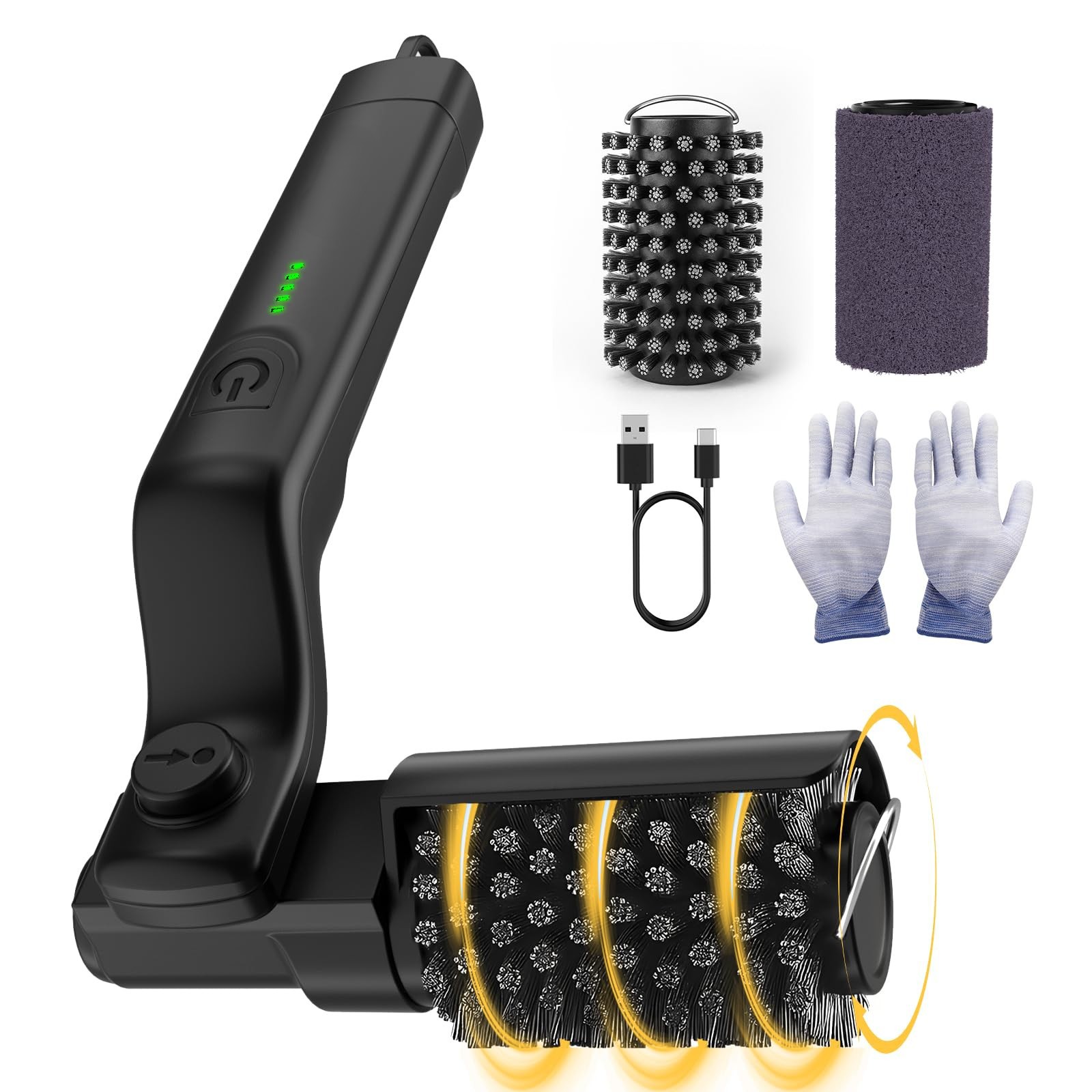 Elektrische Bbq Borstel - 180° Verstelbaar - Barbecueborstels - 3 Snelheden - Draadloze Bbq Borstel - Rvs Borstel - Grill Borstel - Schoonmaakborstel - Automatische Bbq Borstel - Bbq Accessoires Set -