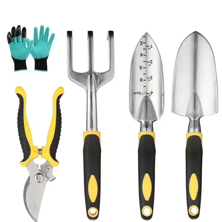 Équipement De Jardinage, Ensemble De Pelletage Du Sol, Ensemble De Plantation D'Arbres, Ensemble De Jardinage, Pelle Pour Creuser Le Sol, Solide Pelle, Râteau, Ciseaux, Sécateurs, Mini Outils De Trava