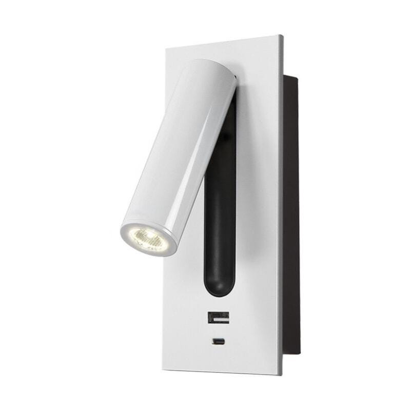 Liseuse Led Lampe De Chevet Lampe De Chevet Avec Interrupteur Caché, Type C Lampe De Chevet Encastré Applique Murale Liseuse, Rota