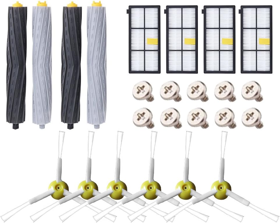 Filtre Pour Aspirateu,kit Pièces Accessoires Compatible Avec Roomba Serie 800 805 850 860 865 866 871 886 890 891 895 896 900 Filtres Et Brosses