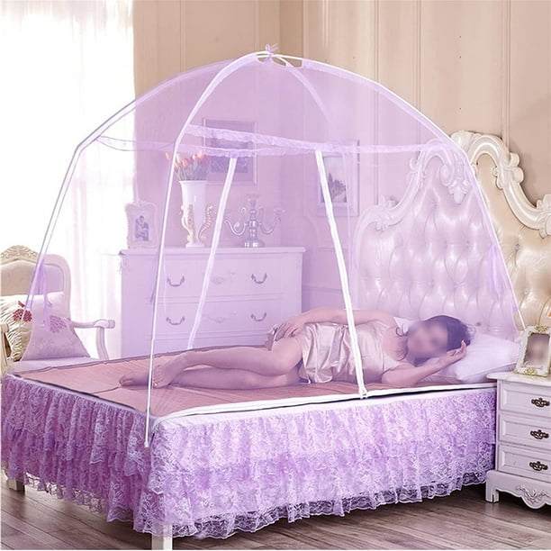 Mosquito Net, Portable Pop Up Mosquito Net For Bed Travel Folding Double Bed Queen Size Polyester Foldable For Bedroom Outdoor Camping