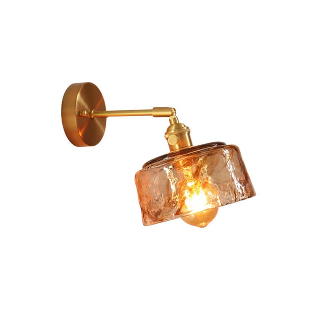 Lampe En Verre De Cristal Applique Murale En Verre Cuivre Laiton Applique Murale , Lampe De Chevet E27 Appliques Dorées (sans Source Lumineuse） (sku Produit : 92303541 Sku Offre : 711liu52)