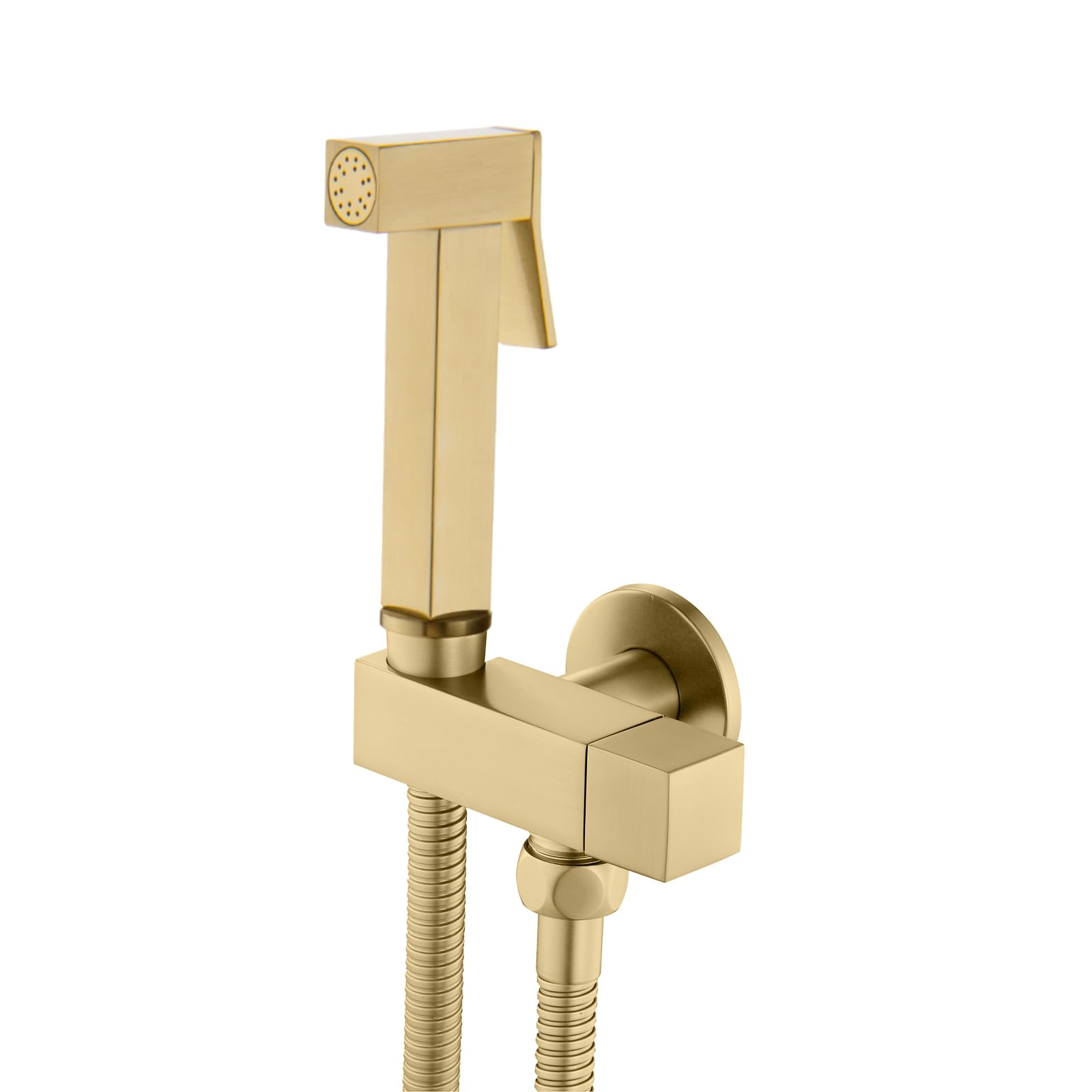 Pulvérisateur De Bidet, Kit Douchette Wc En Laiton Pulvérisateur De Bidet À Main Mural Pulvérisateur De Toilette Pour Bidet Pour L'Hygiène Personnelle, Le Nettoyage Des Toilettes (brushed Gold)