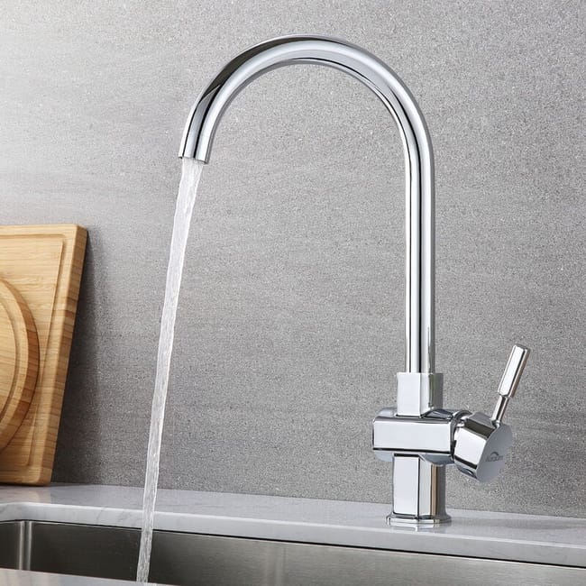 Robinet De Cuisine Chromé, Mitigeur Évier Rotatif À 360° , Mitigeur De Cusine Avec Eau Chaude Et Froide, Robinetterie Évier En Laiton, U Forme (sku Produit : 94940420 Sku Offre : Lehuamwj495)