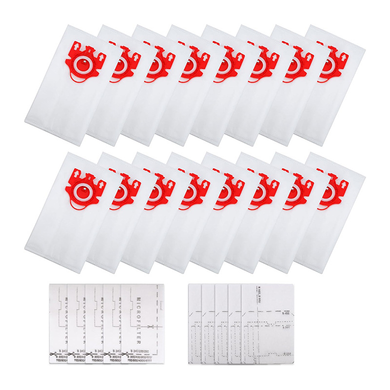 Ineasicer Lot De 16 Sacs D'Aspirateur Pour Miele Fjm - Remplacement Miele Complete C3 Series Cat & Dog Powerline