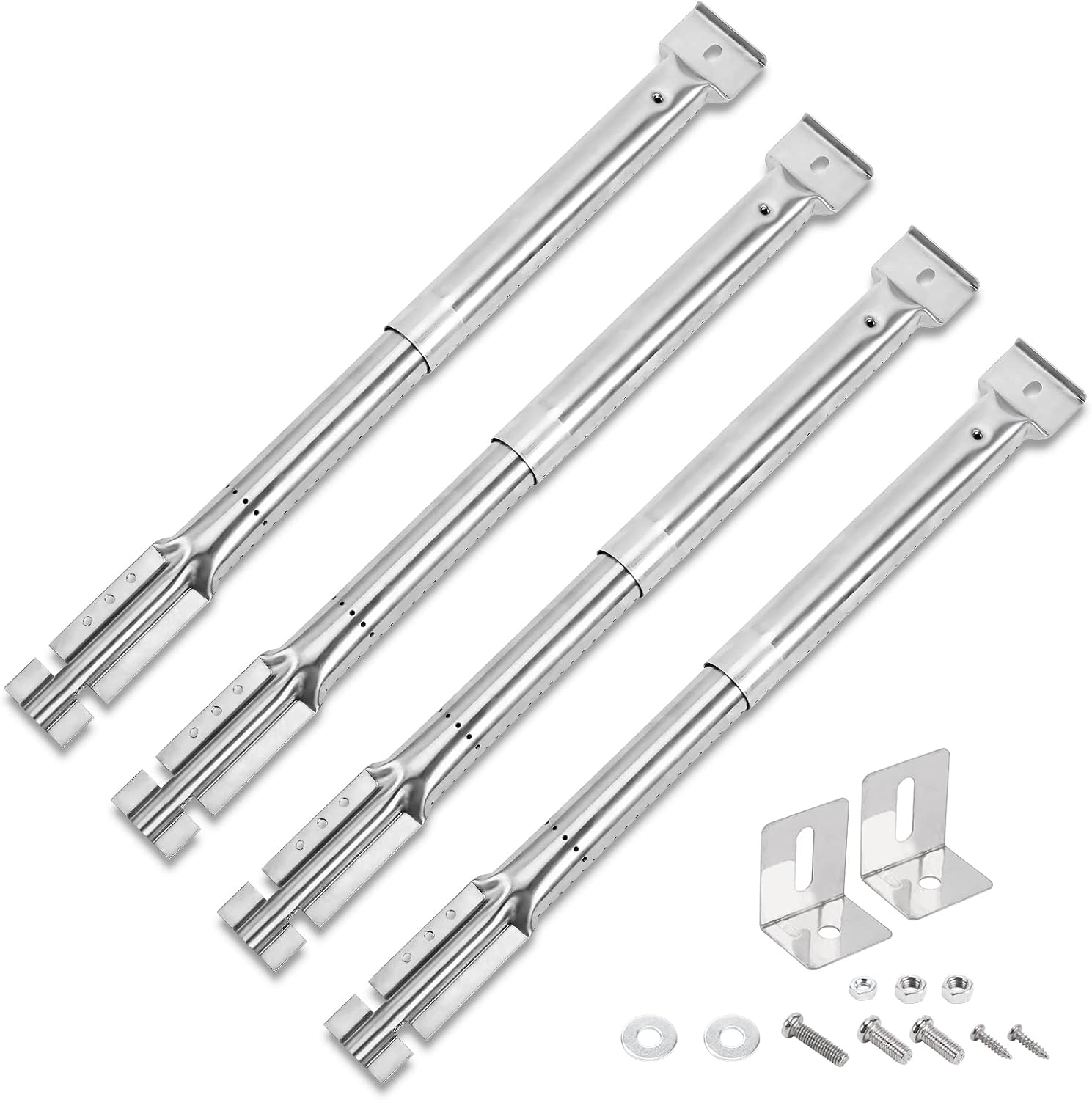 Brûleur Réglable 31-42 Cm Pour Char-broil, Tepro, Enders, Landmann 12739, Barbecook Vanilla, Proficook, Blooma, Accessoires Universels Pour Barbecue À Gaz, Lot De 4