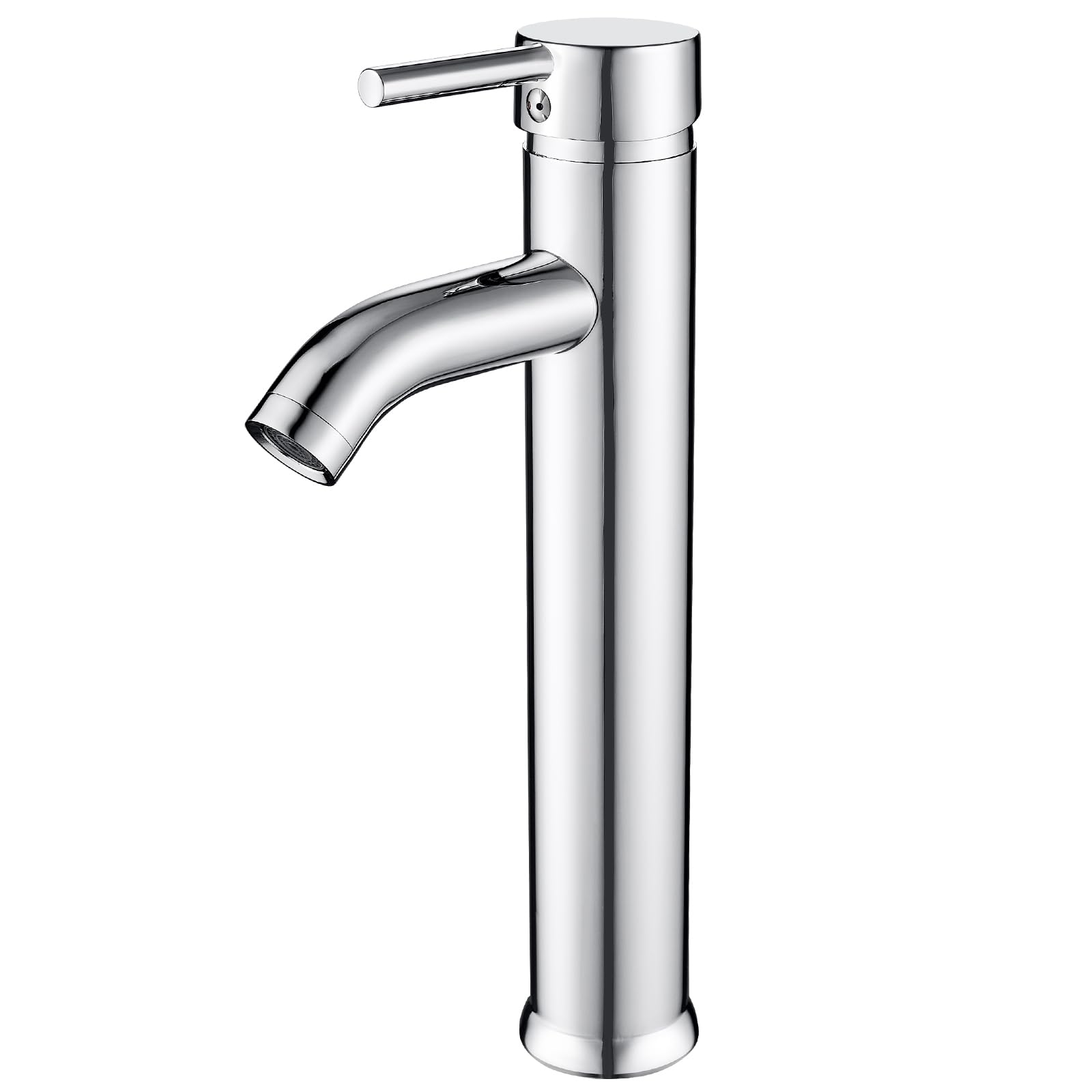 Robinet Salle Bain Haut, Monocommande Mitigeur Lavabo Robinet Pour Vasque, Chaude Et Froide Réglable De Mitigeur Vasque Salle De Bain, Chromé