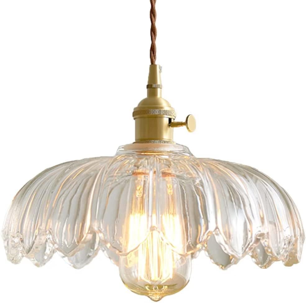Rétro Pastorale Verre Fleur Pendentif Lumière Abat-jour En Verre Plafonnier Lustre Plafonnier Lampe De Chevet Décoration Suspension Lumière Pour Chambre, Café, Salle À Manger, Salon