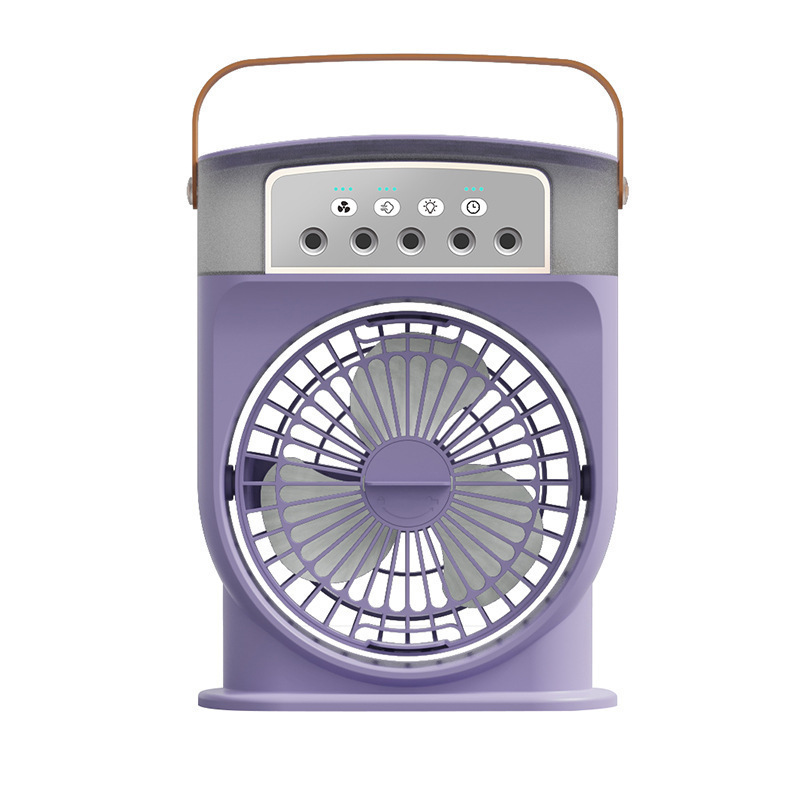 Climatiseur Portable Silencieux 4 En 1, Ventilateur Brumisateur Eau, Climatiseur Mobile Sans Évacuation, Mini Climatiseur,avec Minuterie (violet)