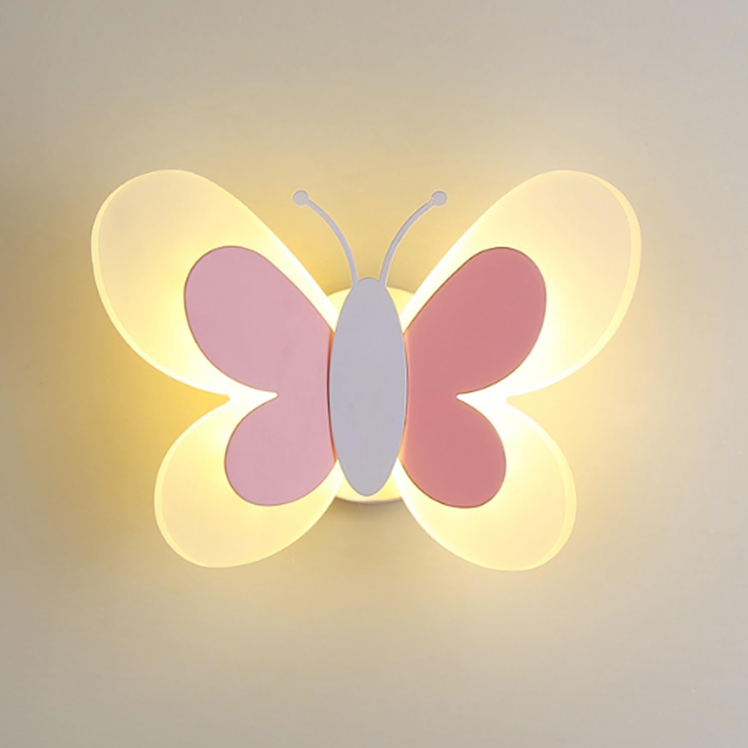 Applique Murale Led Papillon 16w,lampe D'Ambiance Moderne En Acrylique,lumière Chaude,veilleuse Pour Chambre D'Enfant,couloir Ou Escalier