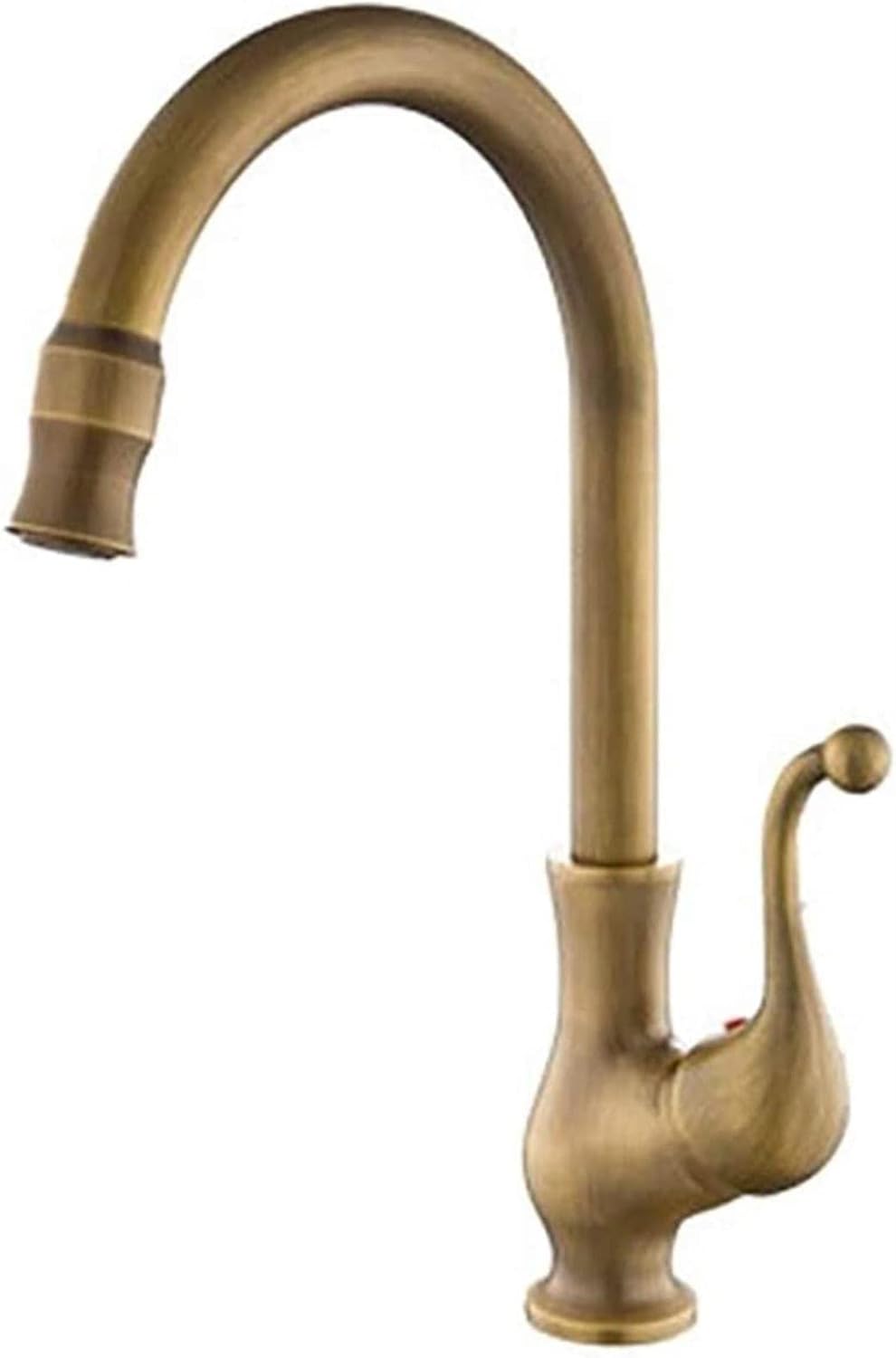 Robinets D'Évier De Cuisine Laiton Antique Robinet De Salle De Bain Pivotant À 360°aérateur Mitigeur À Économie D'Eau Mitigeursbassin D'Eau Chaude