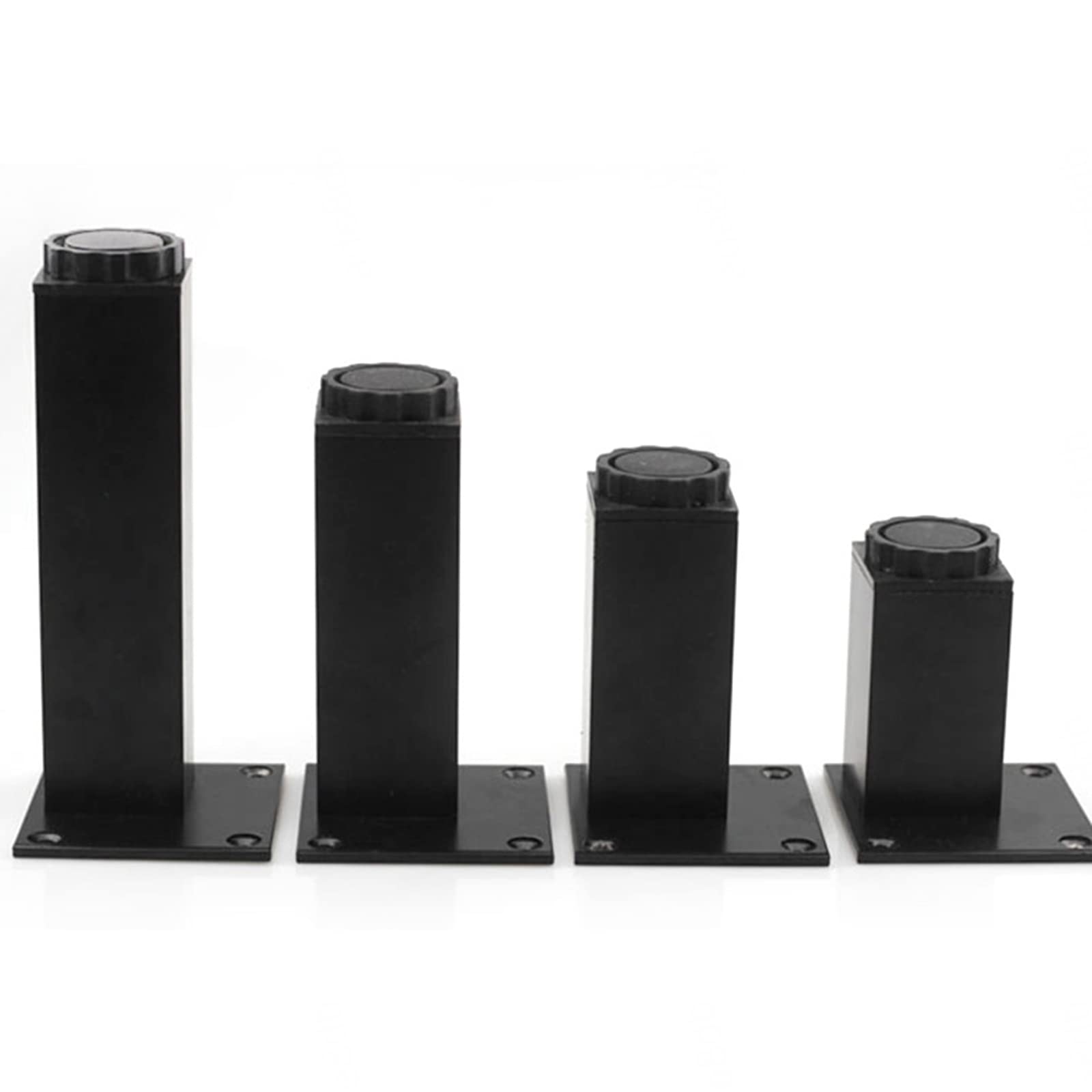 Furniture Legs Adjustable 10 Cm. Sofa Table Coffee Table Furniture Legs, 4 Pcs, Black - 10 Cm / 3.94 In