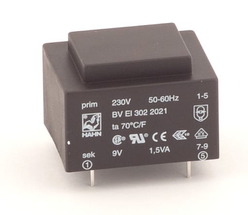 Netztransformator Gekapselt 1,5va Ausgang 9vac Eingang 230vac Bvei3022021
