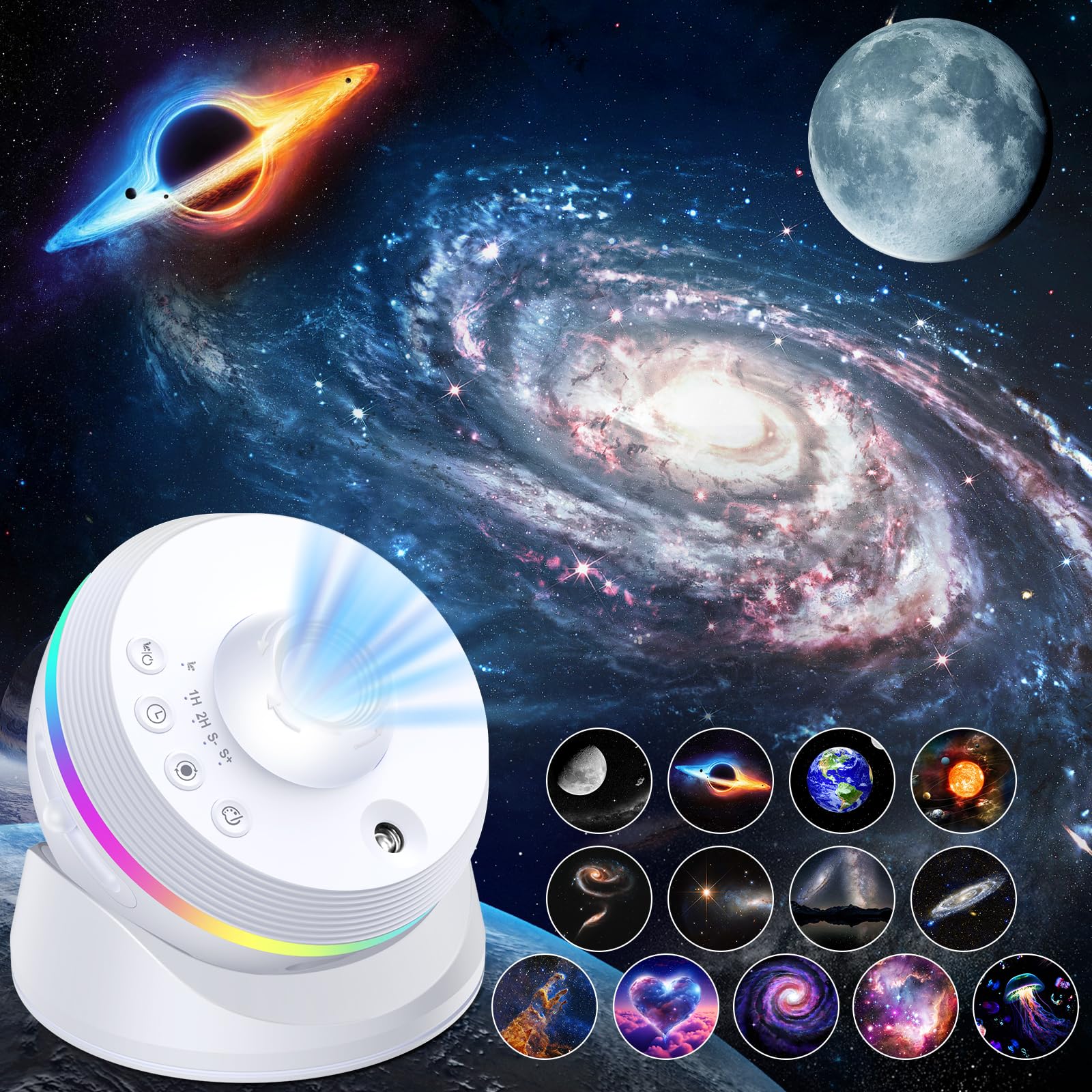 Projecteur Ciel Etoile,4k Hd Planetarium Projecteur Avec 13 Disques De Film,rotatif 360° Projecteur Galaxie Veilleuse Etoile Projection Avec Minuteur & Météore Dynamique Pour Décoration Chambre
