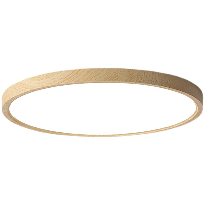 Lampara De Techo Led Redonda De Madera, 24w Ø30cm Moderno Plafon Led Techo, Tricolor Plafon Para Salón Cocina Comedor Pasillo