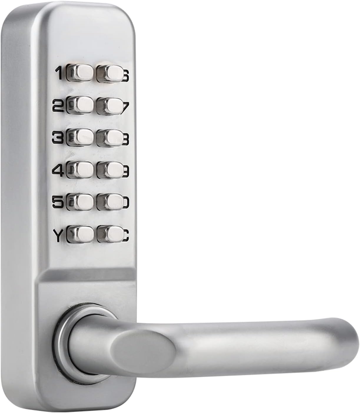 Serrure A Code, Serrure De Porte Étanche Sans Clé, Digicode Porte, Alliage De Zinc Poignée À Code Serrure Mécanique À Code 1-11 Chiffres Pour Porte De 30-60 Mm D'Épaisseur, Poignée De Porte Avec Code